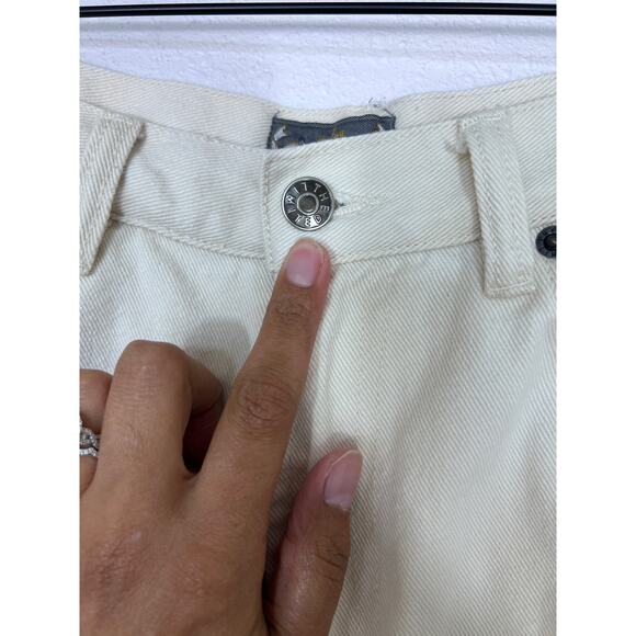 The Limited Cream Cotton Cropped Jeans - Size 14 - Picture 3 of 5